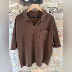 Men's NEIL SOFT CORD POLO CHOC